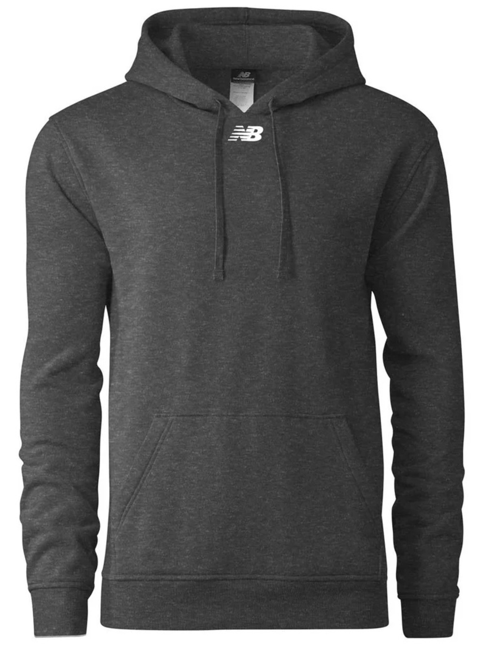 New Balance Men’s Black Heather Fleece Hoodie Sweatshirt.